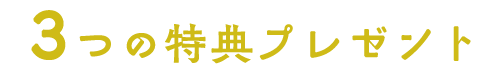 3つの特典プレゼント