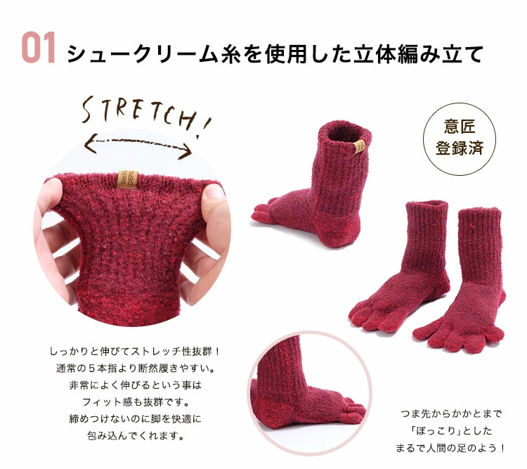 シュークリーム糸を使用した立体編み立て