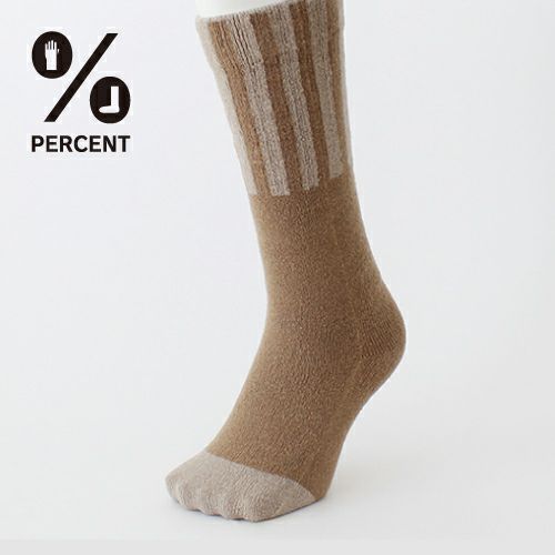 ％ SOCKS STRIPE Brown70％&Beige30％