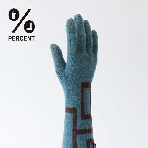 ％ GLOVES CONNECT(Smokey blue&Brown)