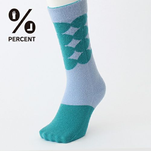 ％ SOCKS DOT Blue50％&Green50％