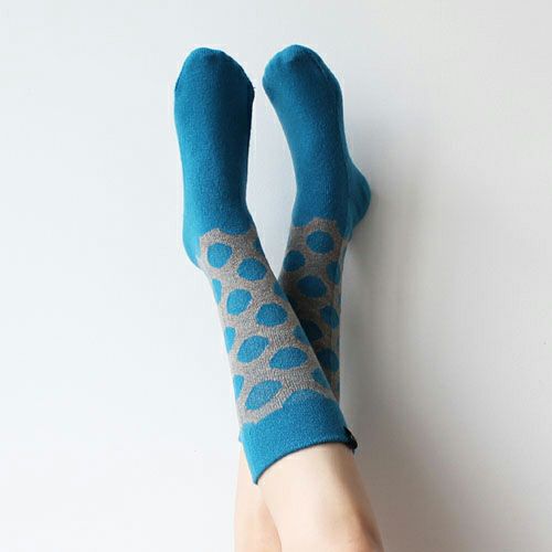 ％ SOCKS DOT Blue90％＆Gray10%　サムネ