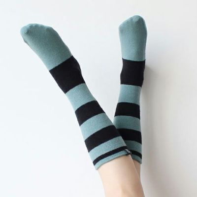 ％ SOCKS STRIPE Navy70%＆Gray30%　サムネ