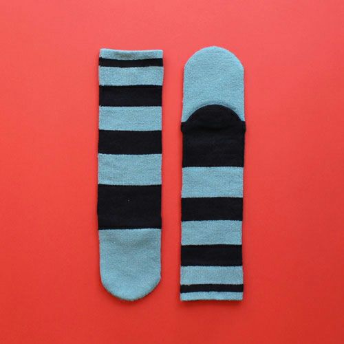 ％ SOCKS STRIPE Navy70%＆Gray30%　平置き