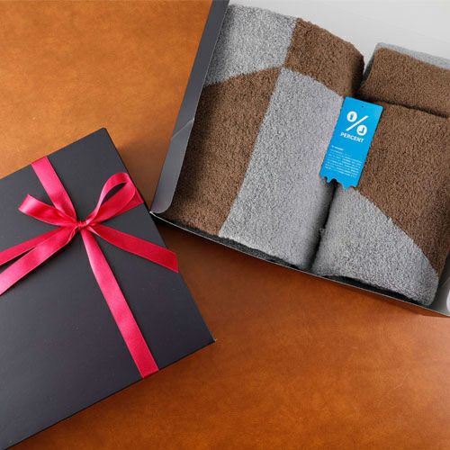 ％ Towel Gift sets BLOCK：Gray 50% Brown 50%【送料無料】２