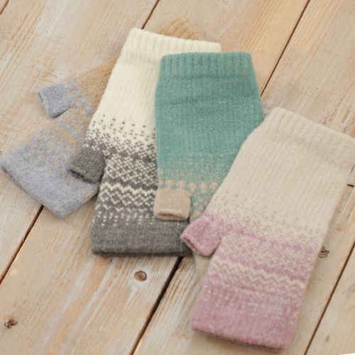 プレミアシュークリーム糸 アームカバー 日本製 スマホ対応 幾何学柄