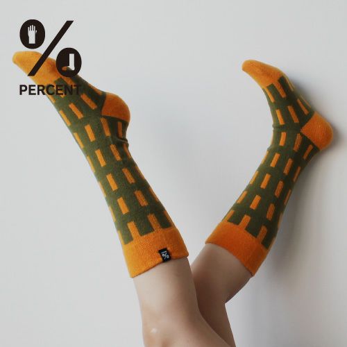 ％ SOCKS LINE Green60%＆Orange40%