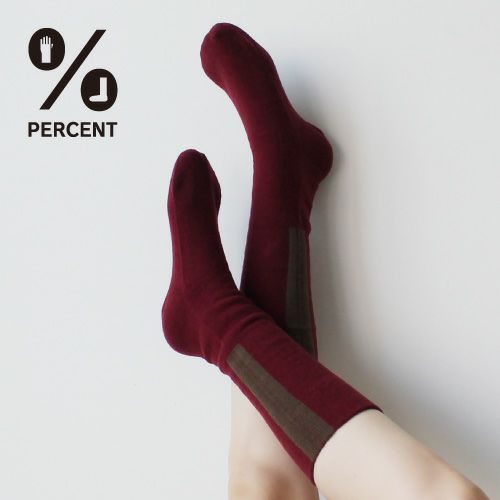 ％ SOCKS LINE Winered90%＆Brown10%