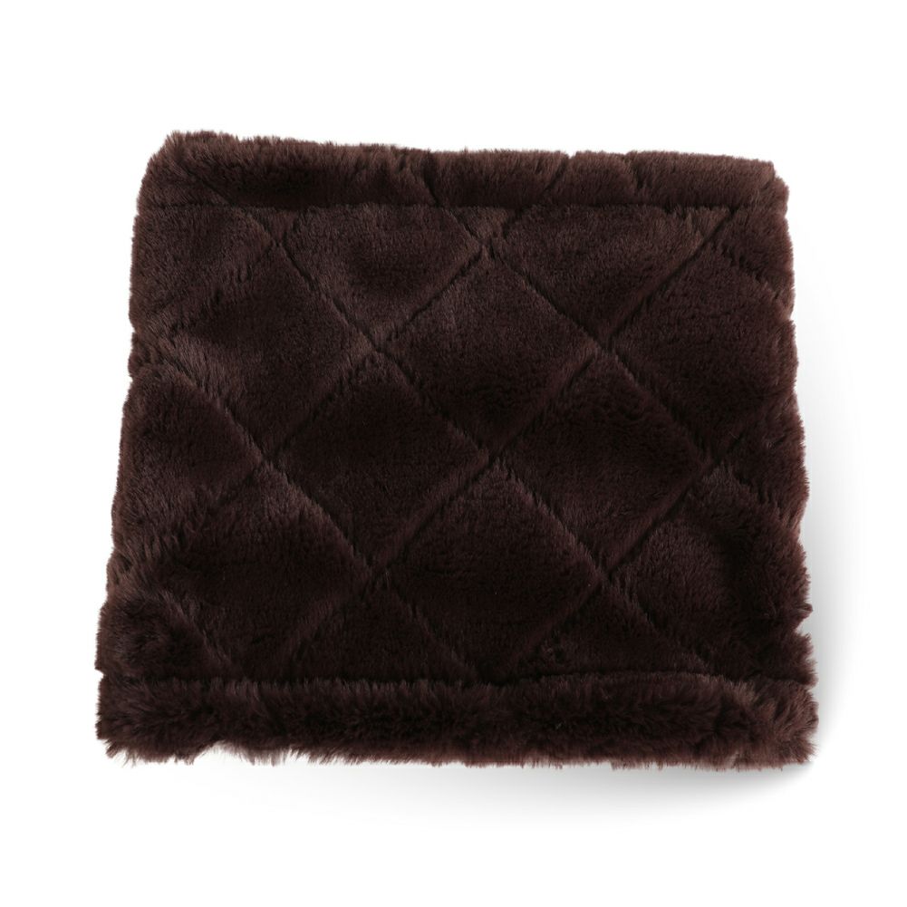 ひし形ボア　ブラウン