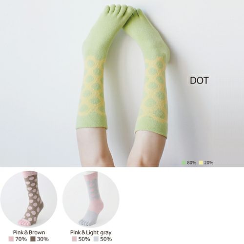 %PERCENT FIVE TOE SOCKS　DOT