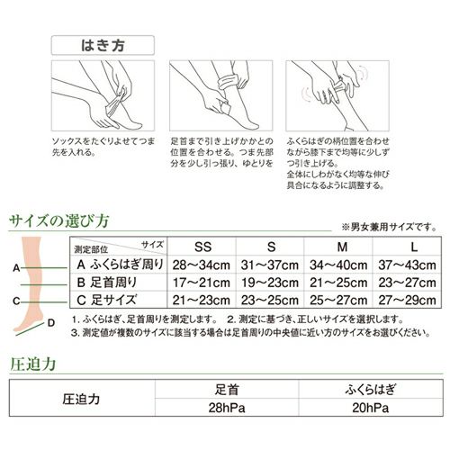 履き方・サイズの選び方・圧迫力