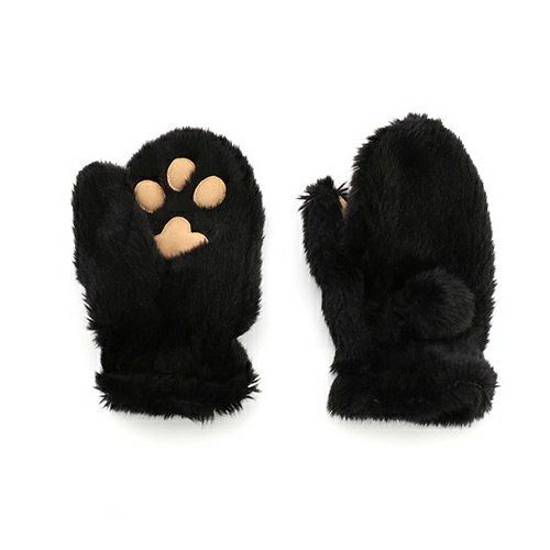 新品未使用】レオパード 肉球 ミトン グローブ