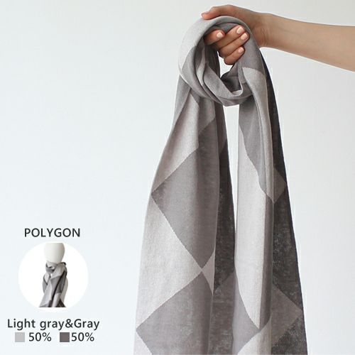 【POLYGON】 Light gray × Gray