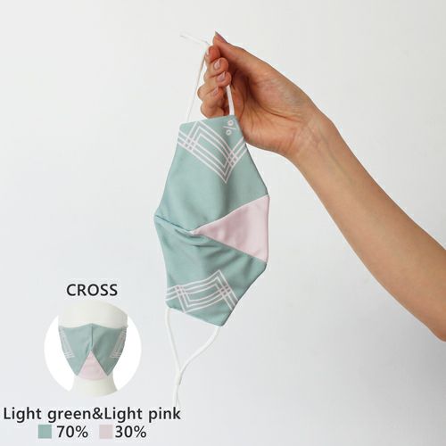 カラバリ 【CROSS】Light green × Light pink