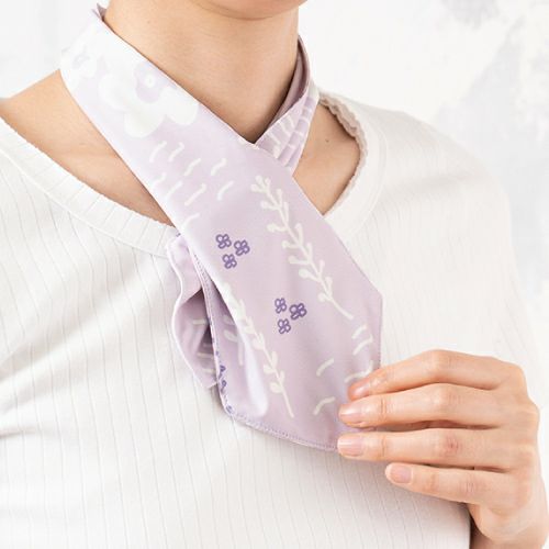 草花柄ラベンダー