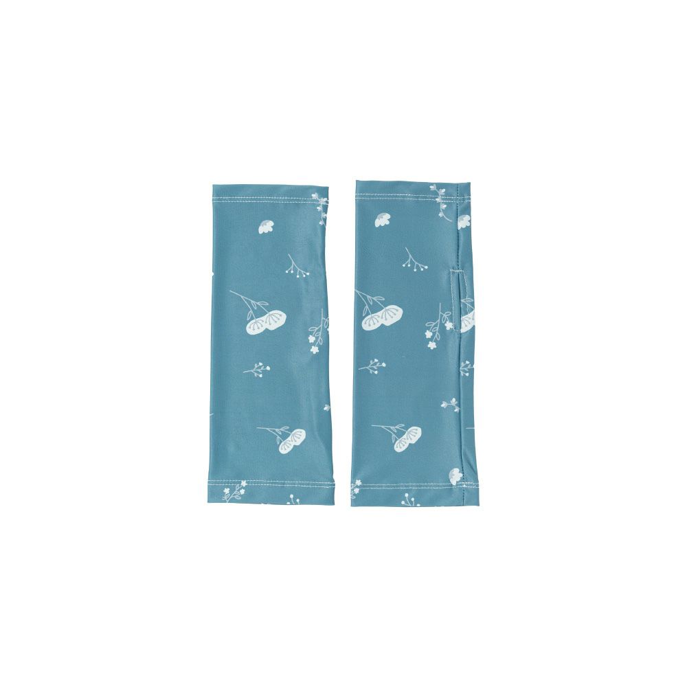 ショート草花柄スモークグリーン