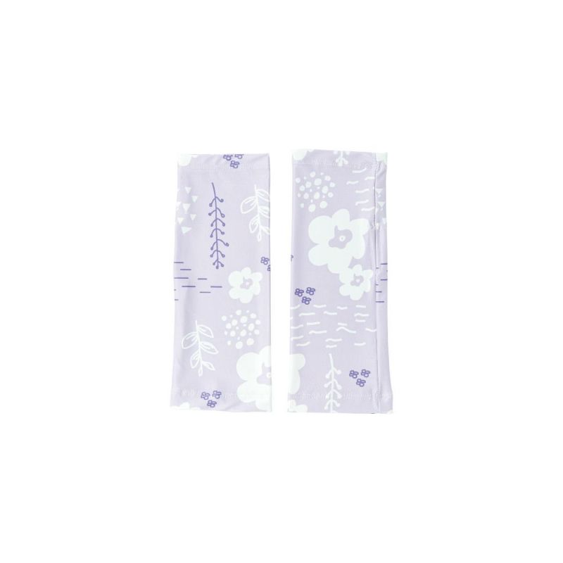 ショート草花柄ラベンダー